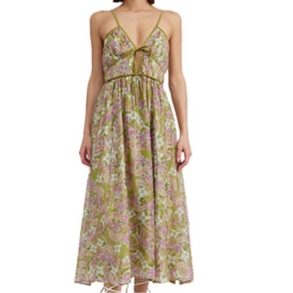 En Saison Pink Floral Midi Dress, Medium, New - Picture 8 of 9